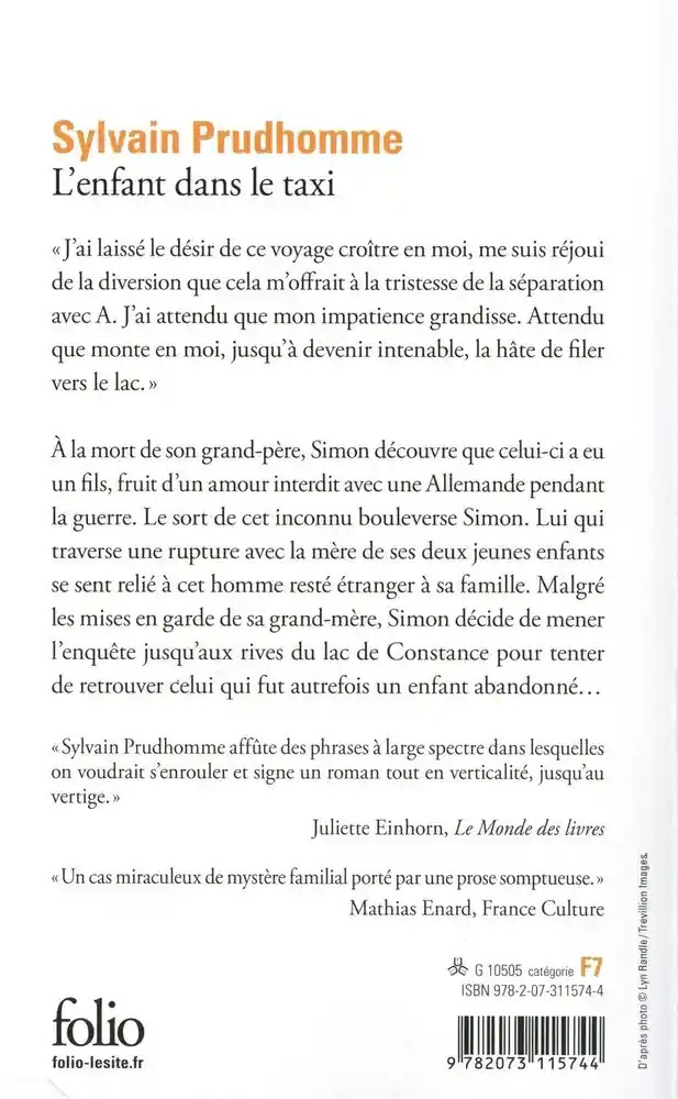 L'enfant dans le taxi