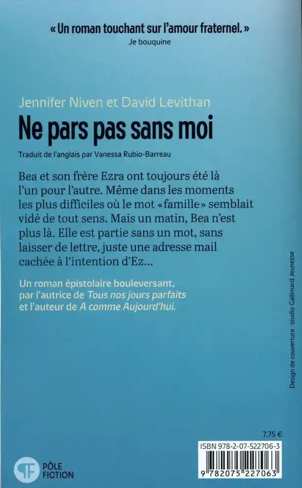 Ne pars pas sans moi