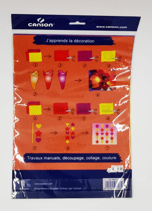 Papier à dessin Canson  - En gaufré - 5 feuilles