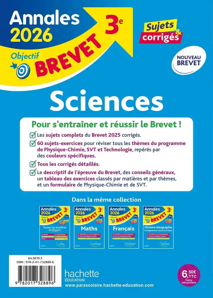 Sciences Physique-Chimie/SVT/Techno 3e