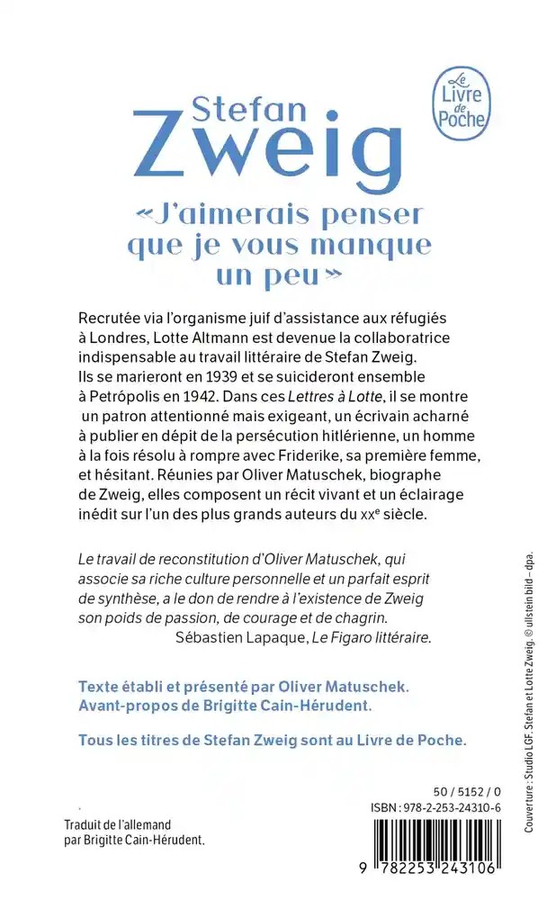 "J'aimerais penser que je vous manque un peu"