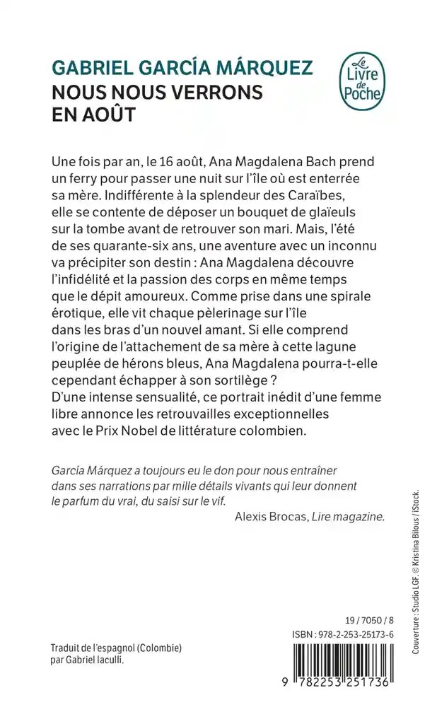 Nous nous verrons en août