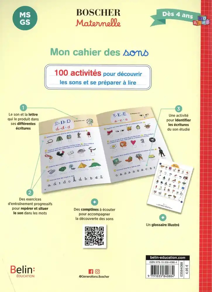 Mon cahier des sons MS-GS