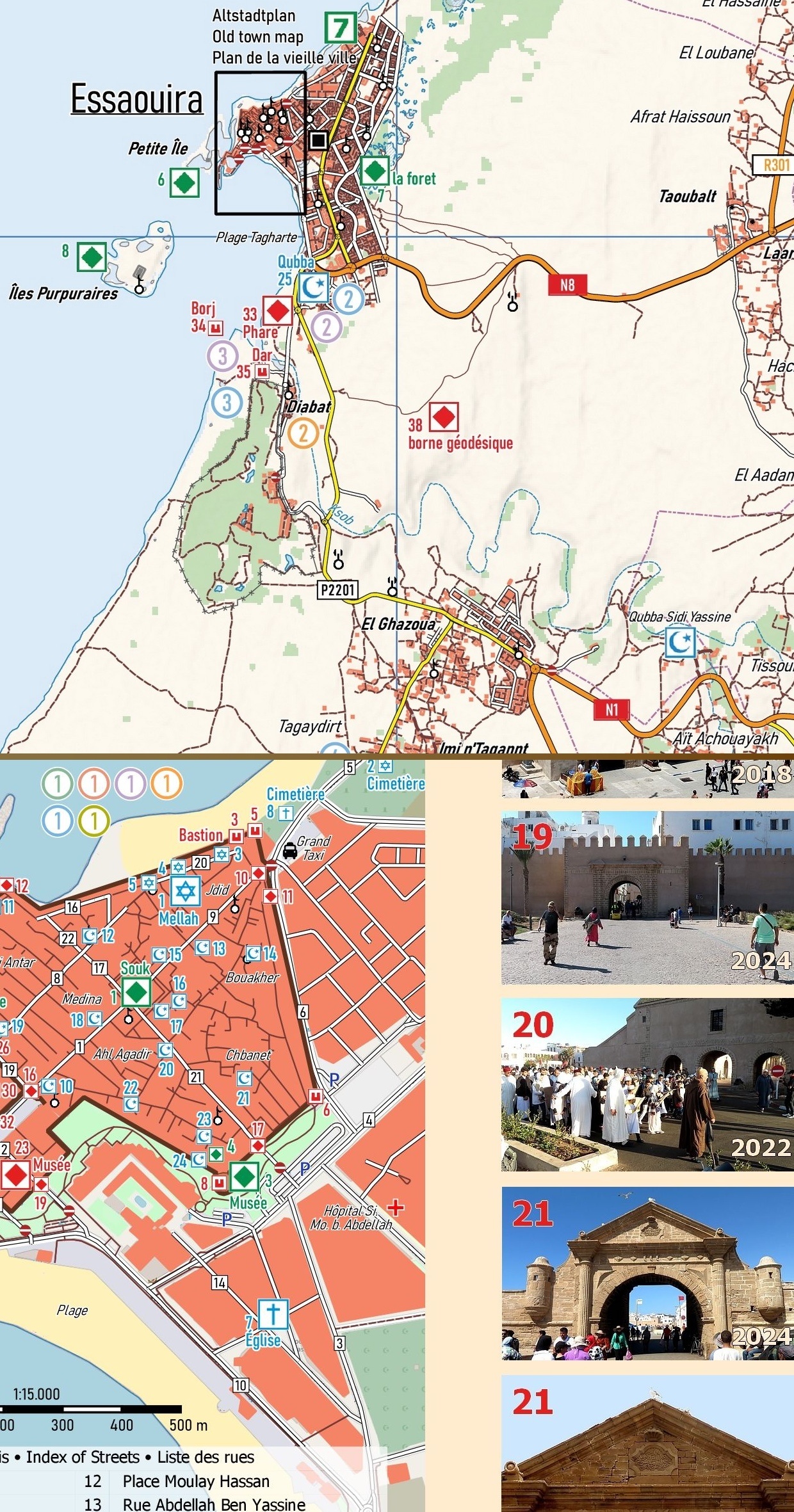Carte Touristique J10: Essaouira - Sidi Kaouki - Jbel El Hadid