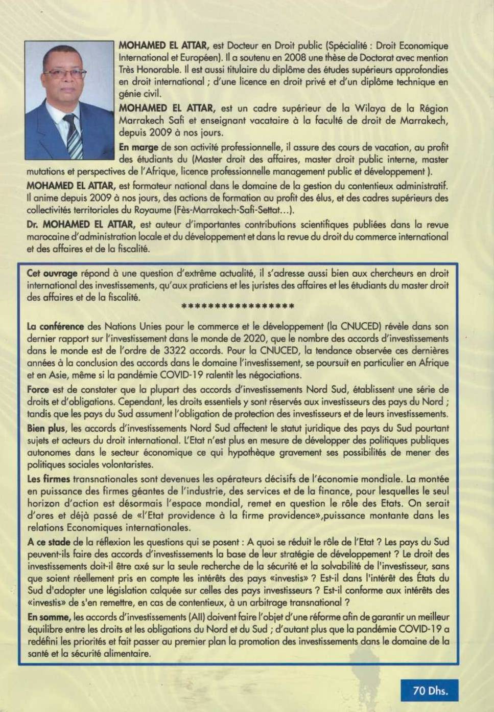 Philosophie des accords d'investissements Nord Sud