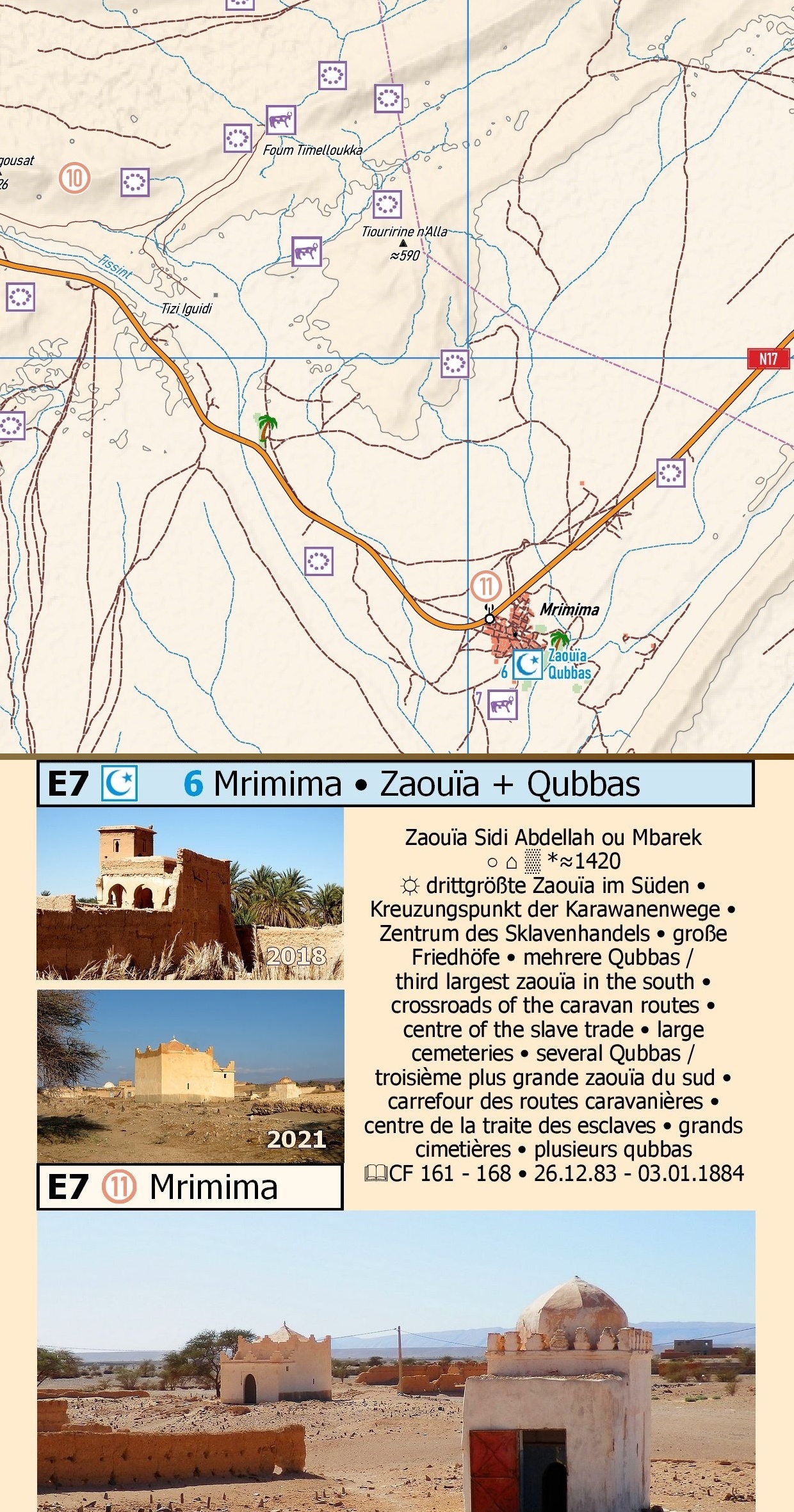 Carte Touristique M13: Foum Zguid - Tissint - PN d'Iriqui ouest - Jbel Bani