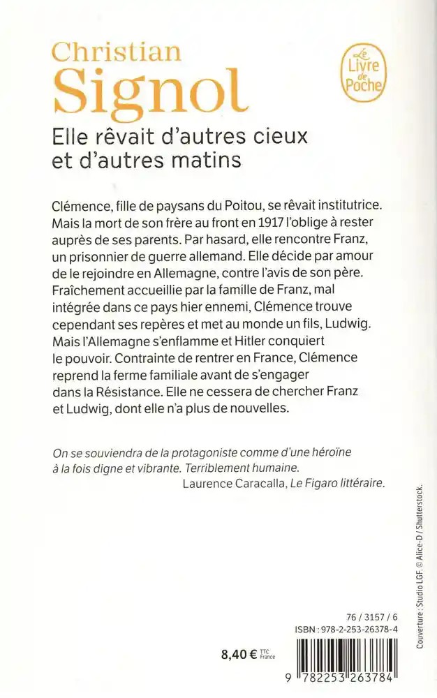 Elle rêvait d'autres cieux et d'autres matins