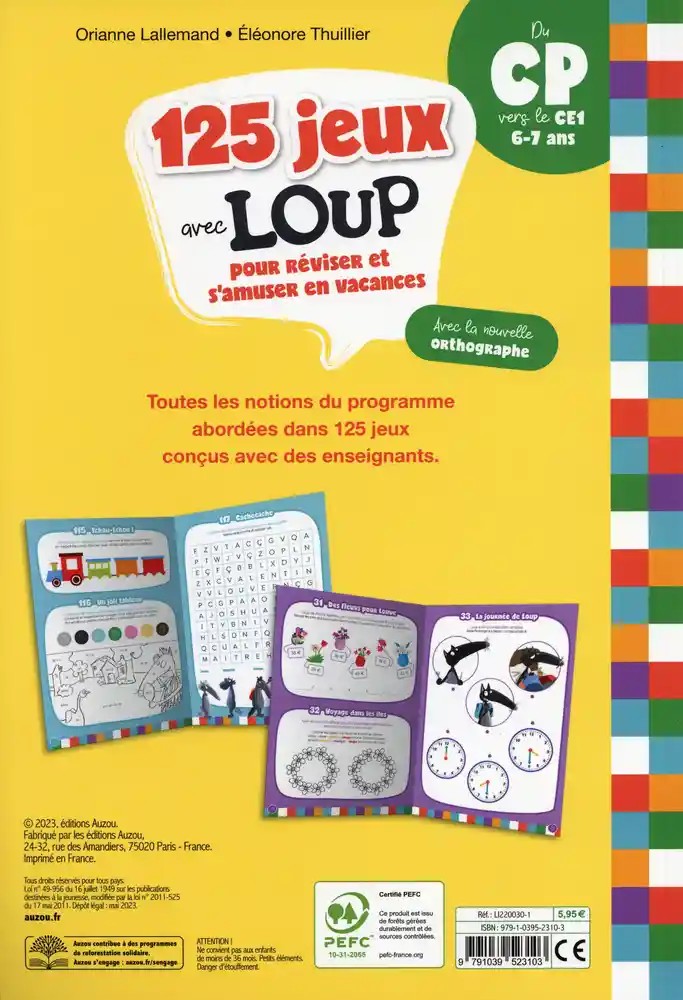 125 jeux avec Loup pour réviser et s'amuser en vacances