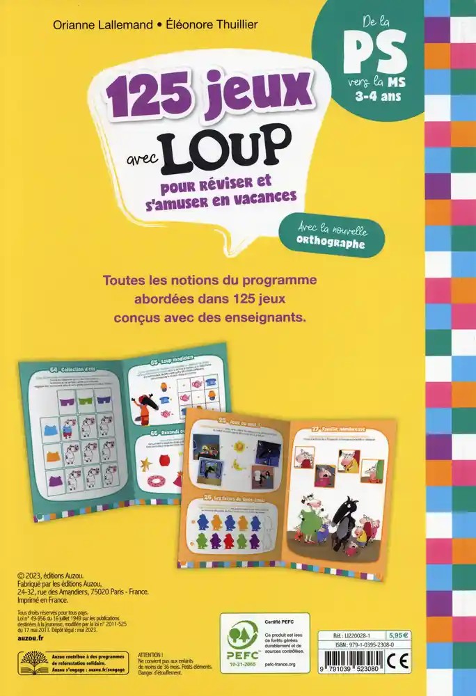 125 jeux avec Loup pour réviser et s'amuser en vacances