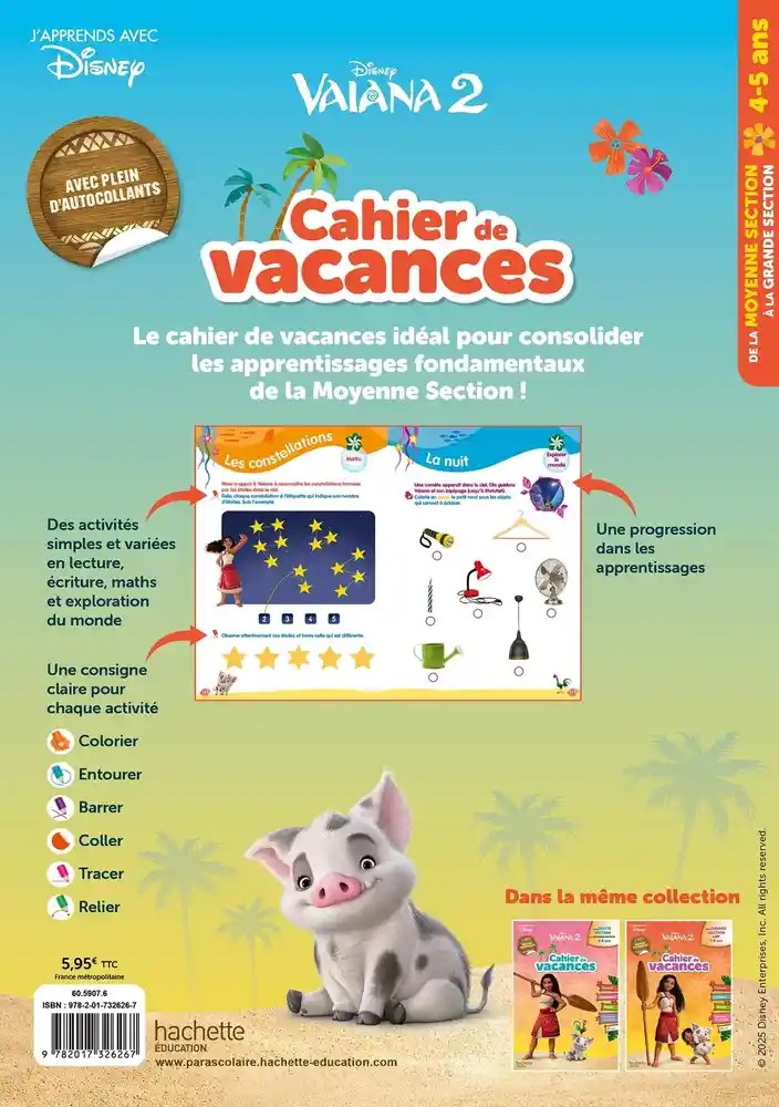 Cahier de vacances Vaiana 2