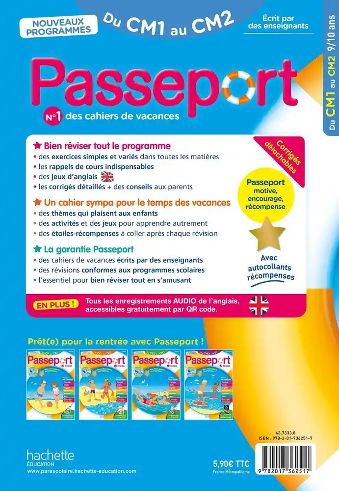 Passeport toutes les matières du CM1 au CM2