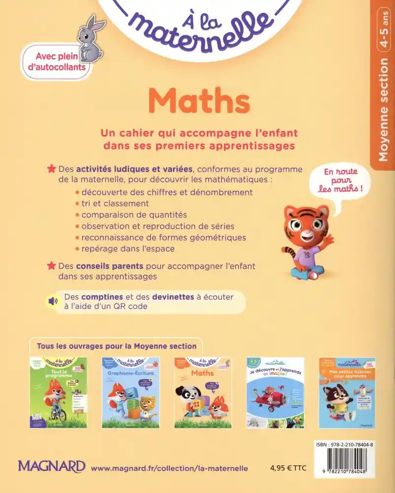 A la maternelle, Maths Moyenne section